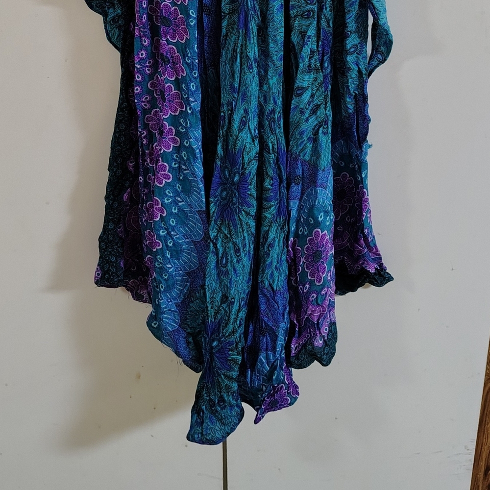 Vibrant Blue and Purple Sundress Or Skirt - Picture 6 of 6